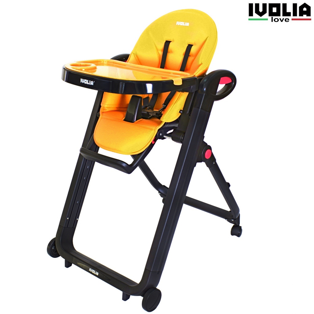 Стульчик для кормления Ivolia LOVE 02 4 колеса orange трансформер - фото 1