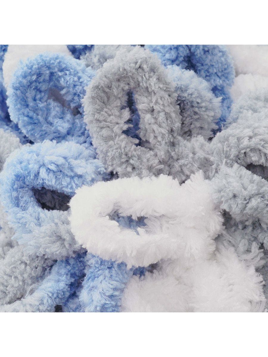 Пряжа для вязания Alize puffy color 100 г 9 м микрополиэстер плюшевая мягкая 6075 секционный 5 мотков - фото 7