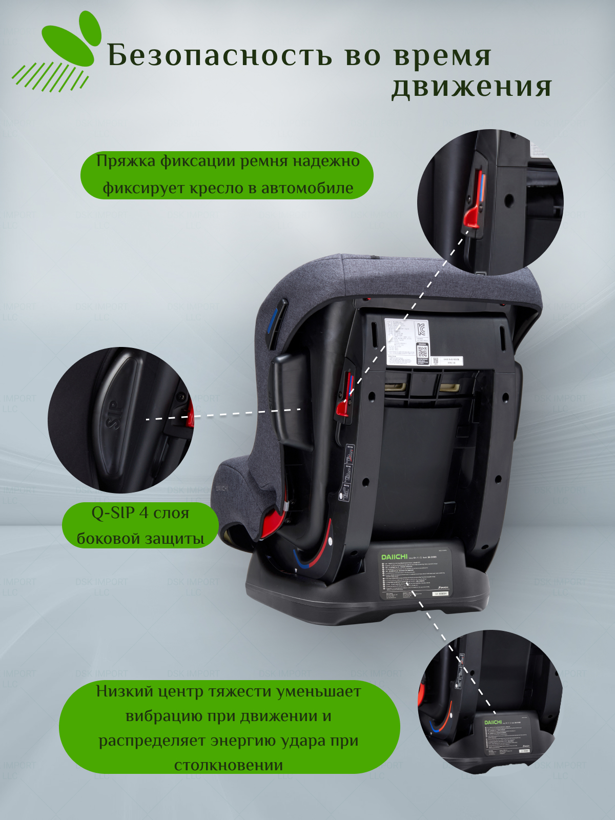 Автокресло DAIICHI First Plus 0+/1/2 (0-25 кг) - фото 5