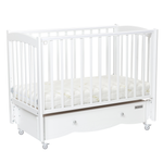 Детская кроватка Mr Sandman прямоугольная, универсальный маятник (белый)