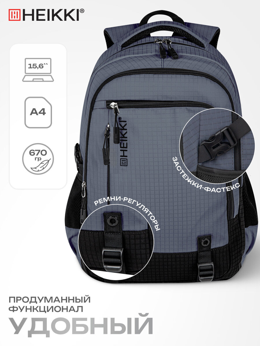 Рюкзак HEIKKI школьный городской для подростков для ноутбука - фото 2