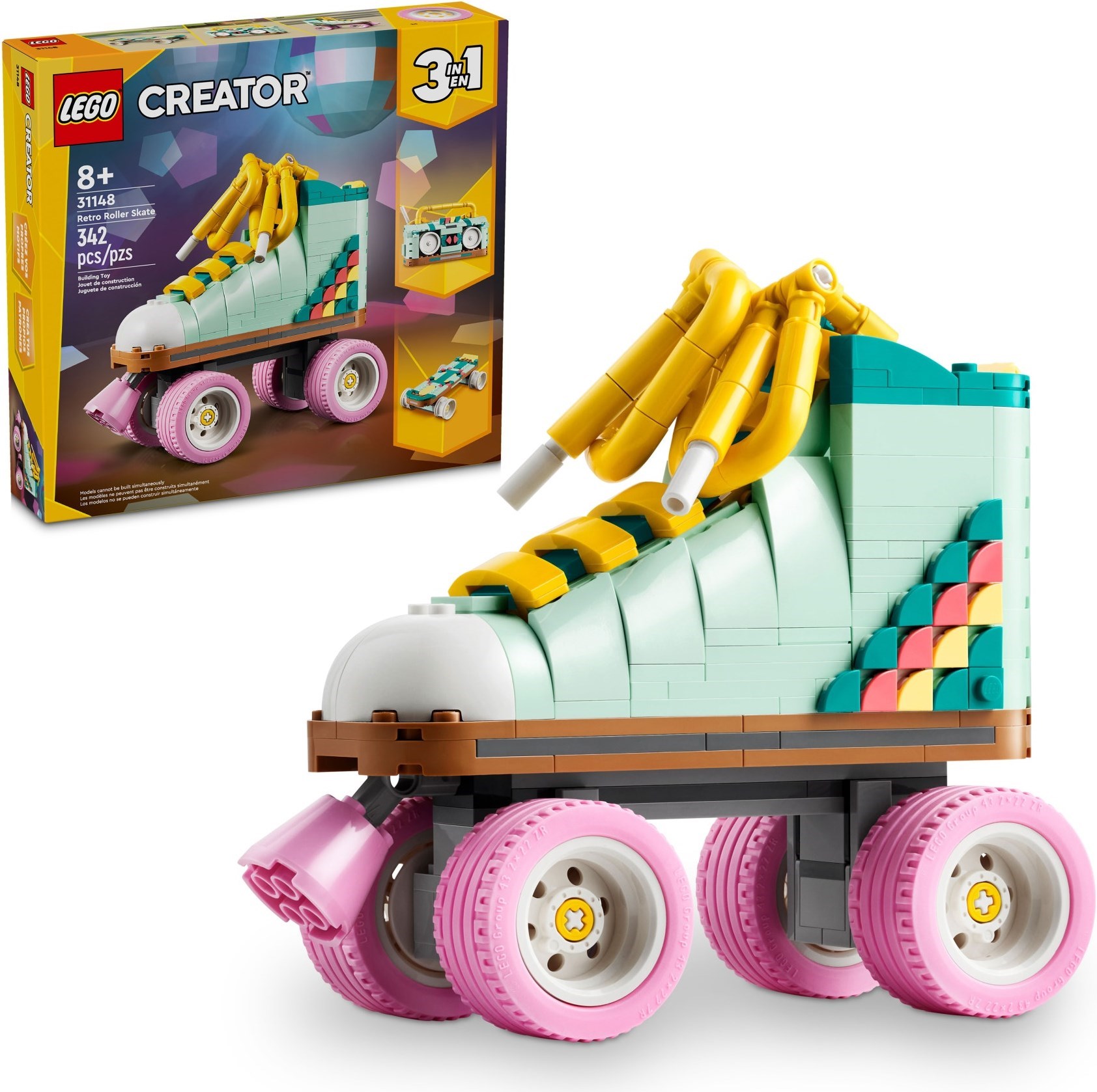 Изображение товара LEGO Creator Ретро роликовые коньки 3в1 набор 667 деталей для детей