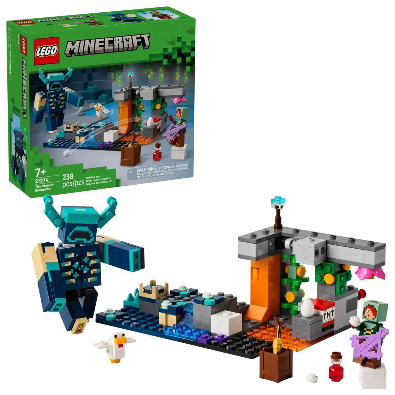 Конструктор LEGO Minecraft Столкновение с Варденом 238 дет. - фото 1