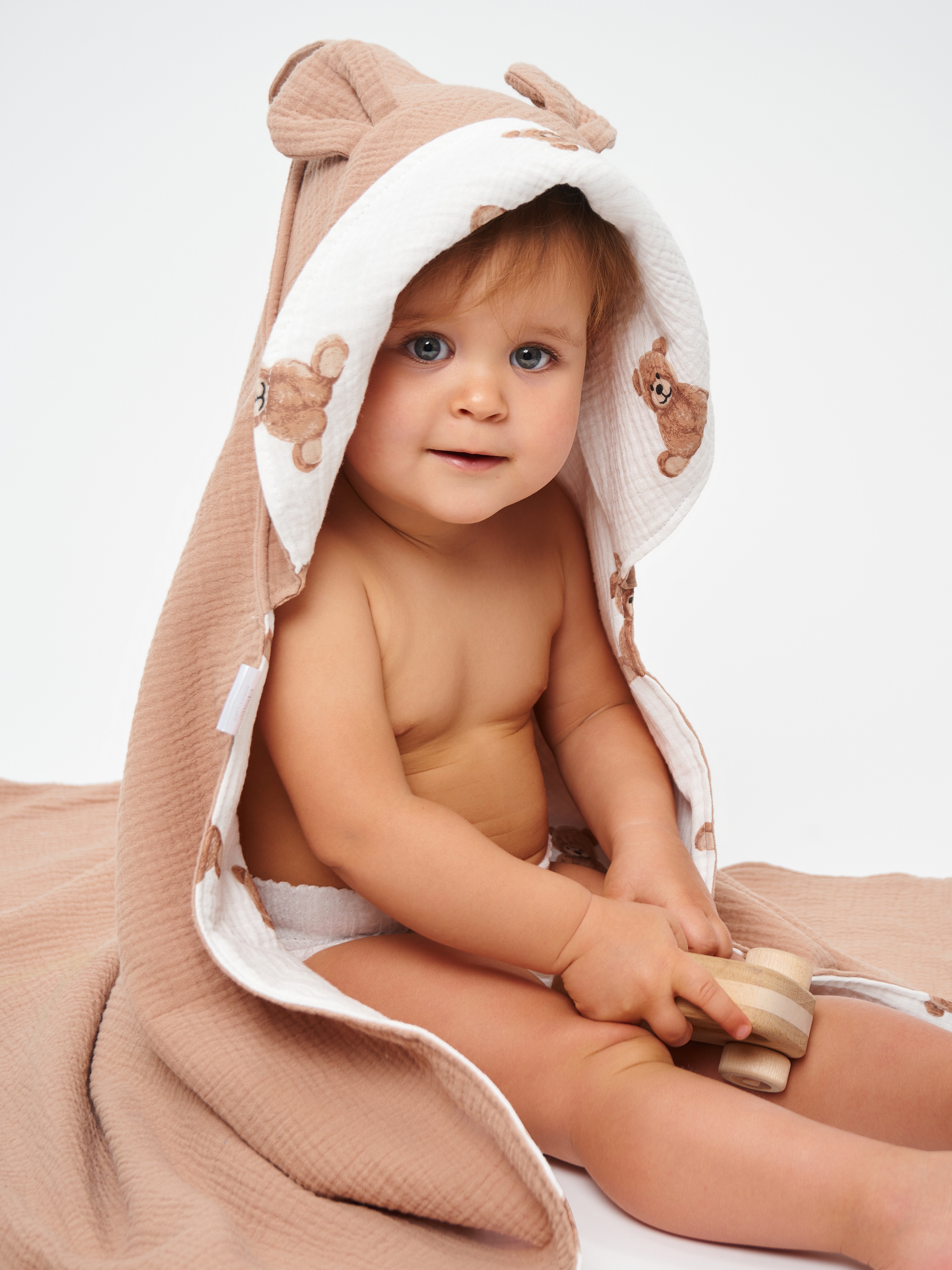 Полотенце Loo-Loo мишкиушки 95 x 95 см 1 шт. - фото 2