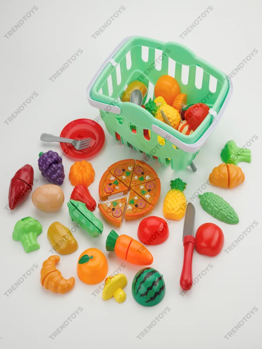 Игровой набор TrendToys продукты, тележки и корзинки - фото 11