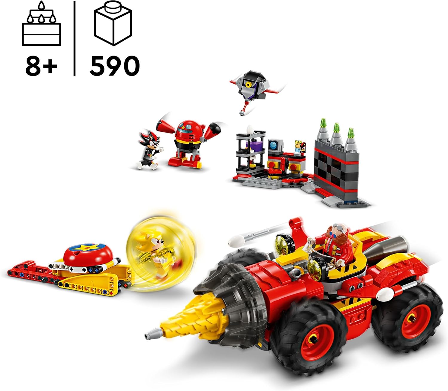 Конструктор LEGO Sonic the Hedgehog Соник и Эгг Дрилстер 590 дет. - фото 4