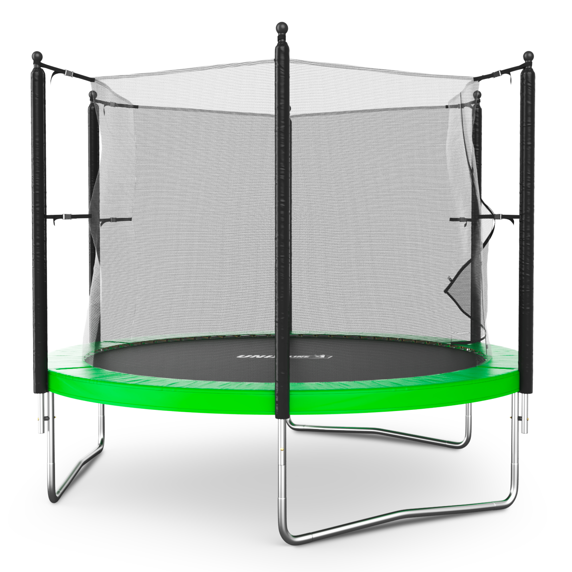 Батут каркасный Simple 10 ft UNIX line Green с внутренней защитной сеткой общий диаметр 305 см до 140 кг - фото 19