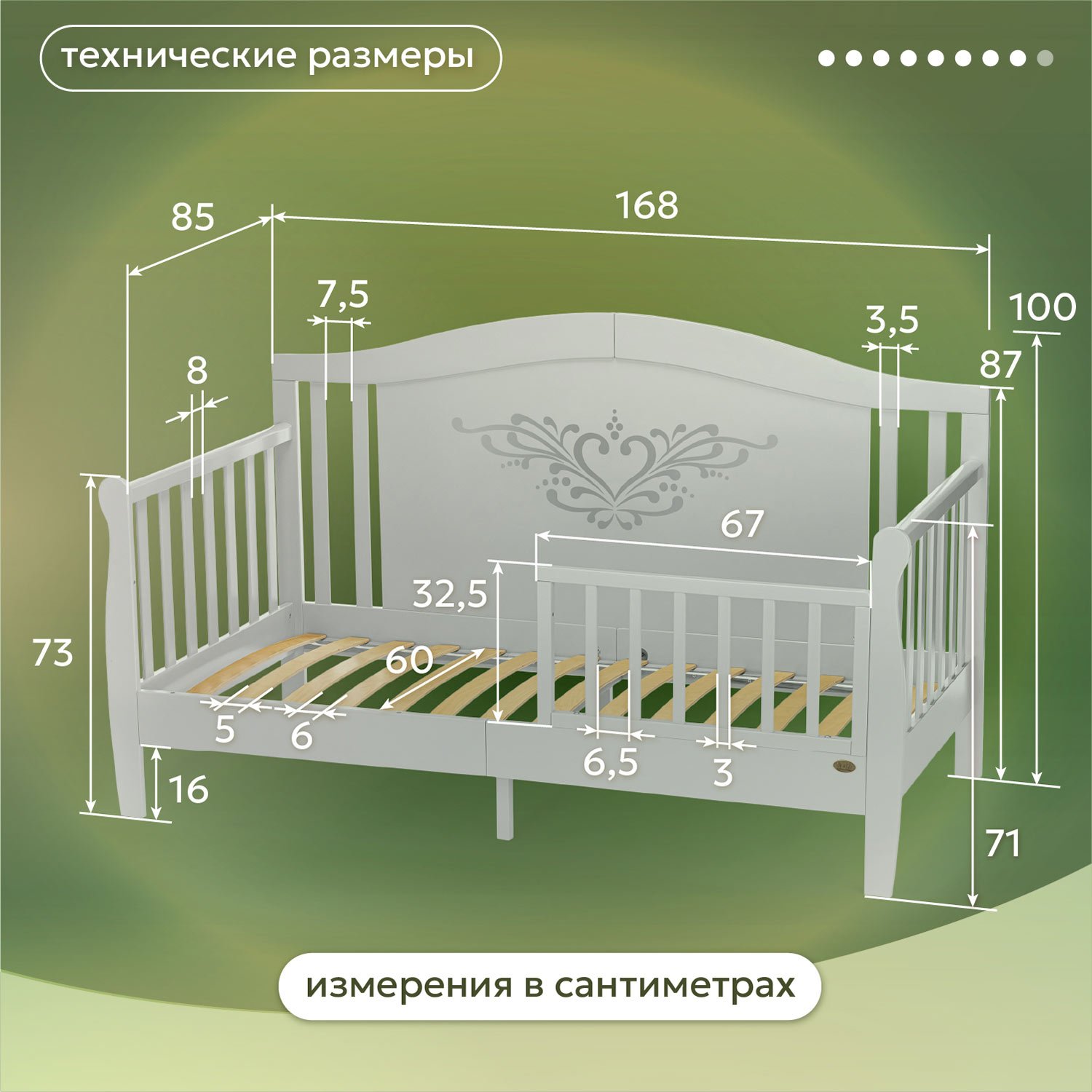Детская кроватка Nuovita, без маятника (серый) - фото 10