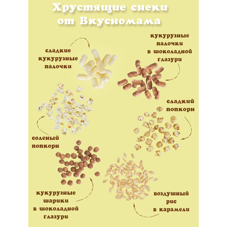 Воздушный рис Вкусномама в карамели с игрушкой для девочки Куколка