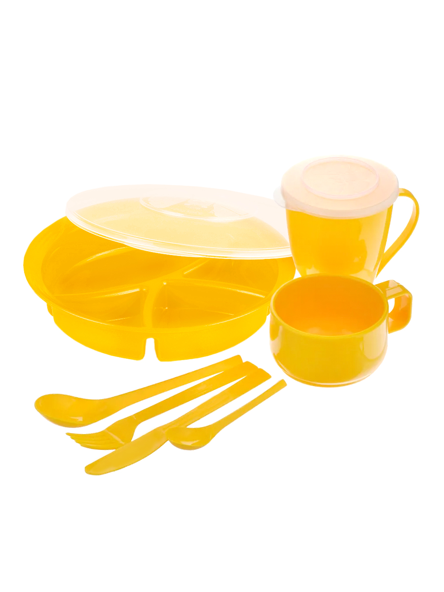 Набор посуды Solaris на 1 персону «Вахтовый метод» жёлтый - фото 11
