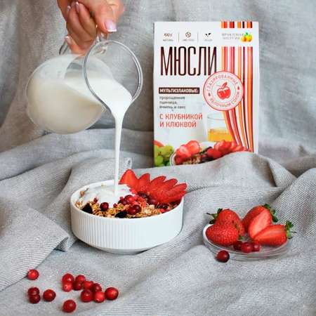 Мюсли мультизлаковые Фруктовая Энергия с пророщенной пшеницей и ягодами 310г