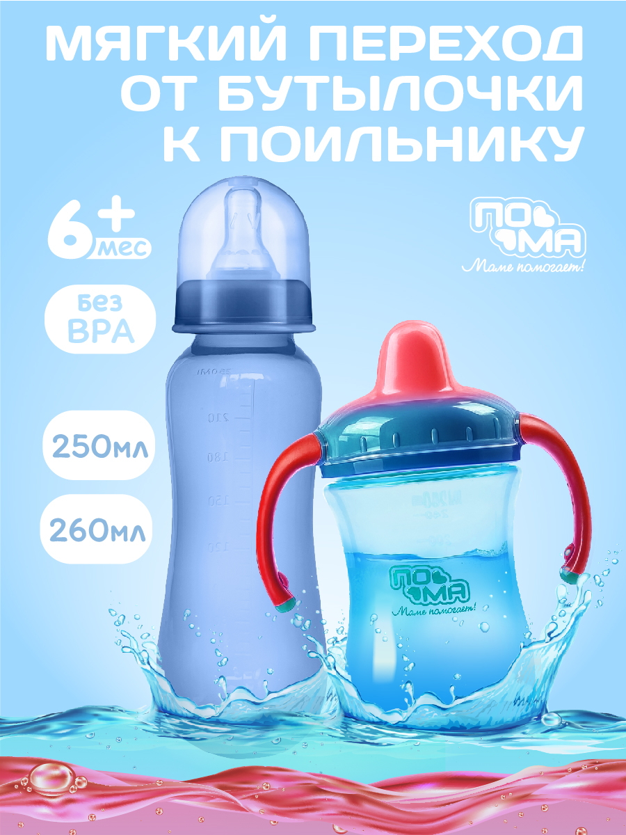 Бутылочка Пома 250 мл 2 шт. - фото 1