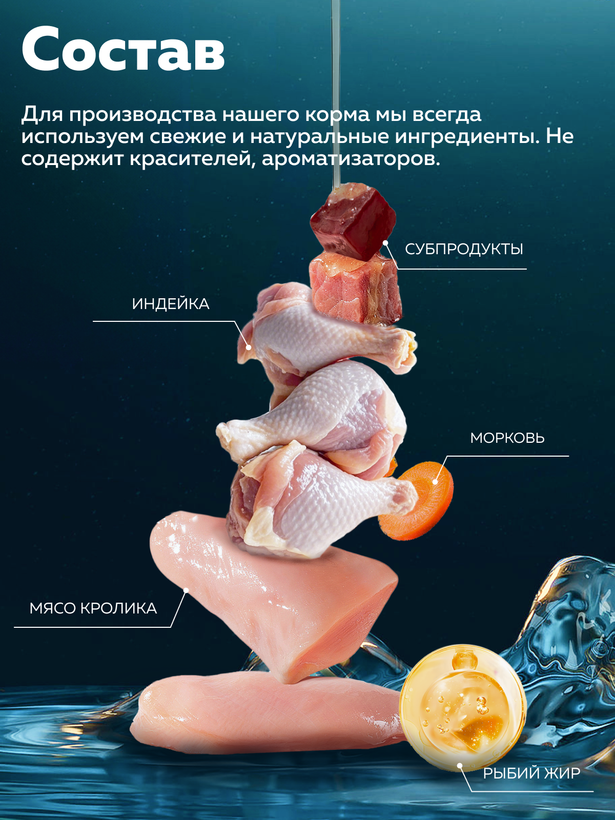 Корм влажный Зоогурман Holistic С кроликом и индейкой 100 г х 20 шт - фото 4