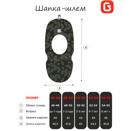 Шапка-шлем GUSTI