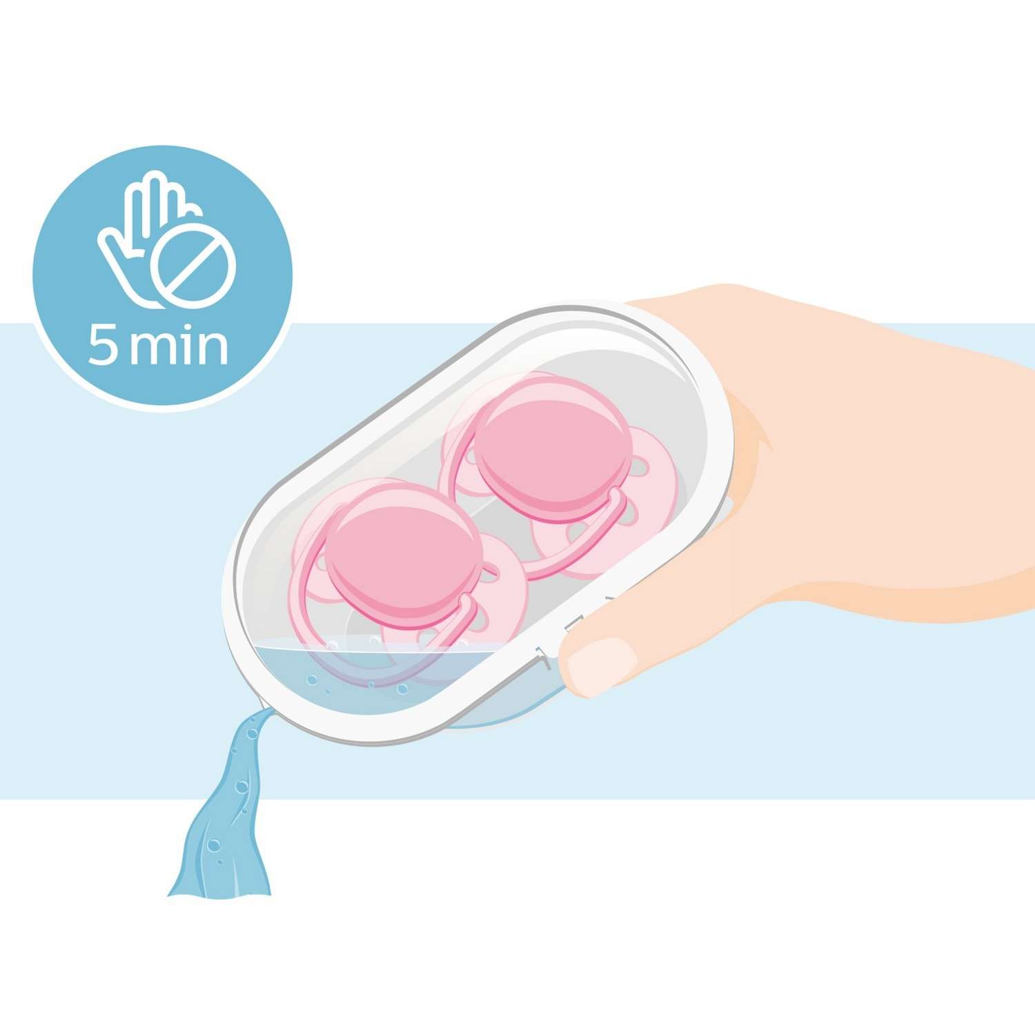 Пустышка Philips Avent ортодонтическая от 0 мес. 2 шт. - фото 6