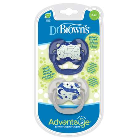 Пустышка Dr Browns анатомическая от 0 мес. 2 шт.