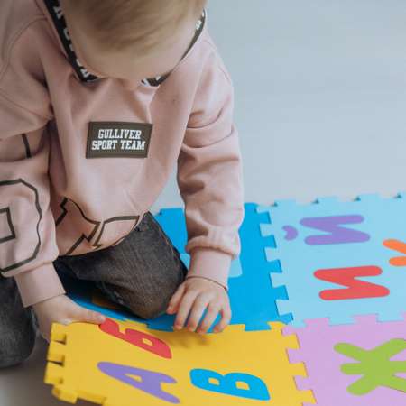 Развивающий коврик-пазл ElBascoToys Алфавит 9 элементов 30х30 см
