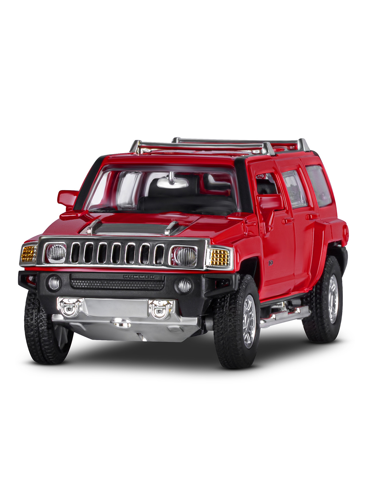 Внедорожник АВТОпанорама Hummer H3 1:32 красный JB1251293 - фото 11