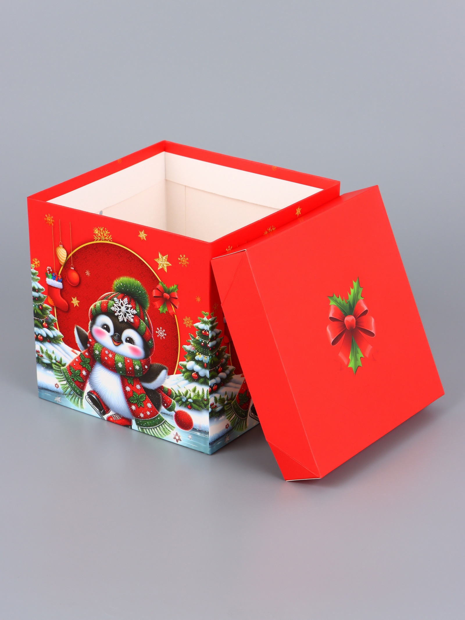 Коробка Самосборная UPAK LAND "Новогодние зверята", 15 х 15 х 15 см - фото 4