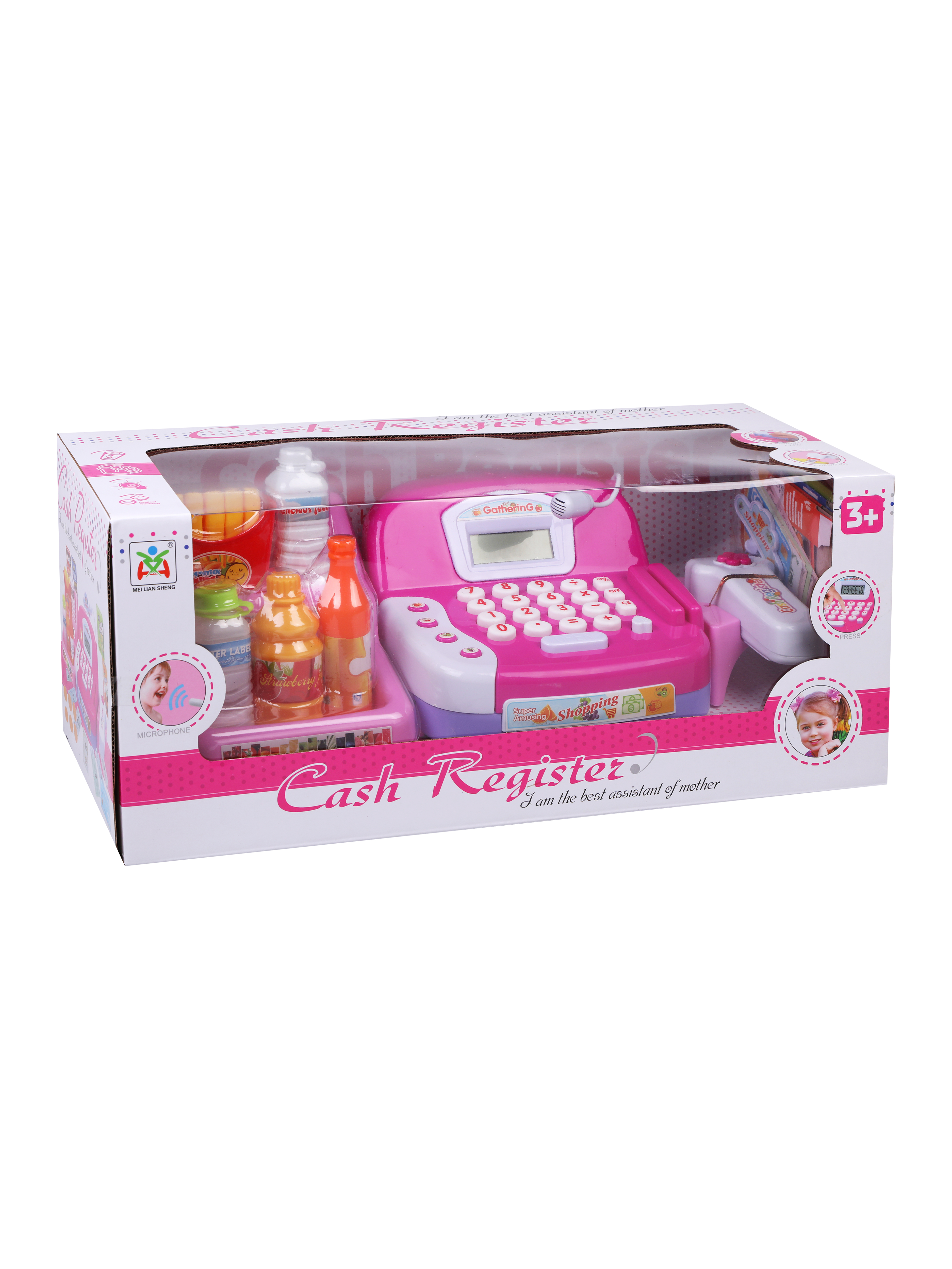 Игровой набор Наша Игрушка продукты, прилавок, касса, тележки и корзинки - фото 4