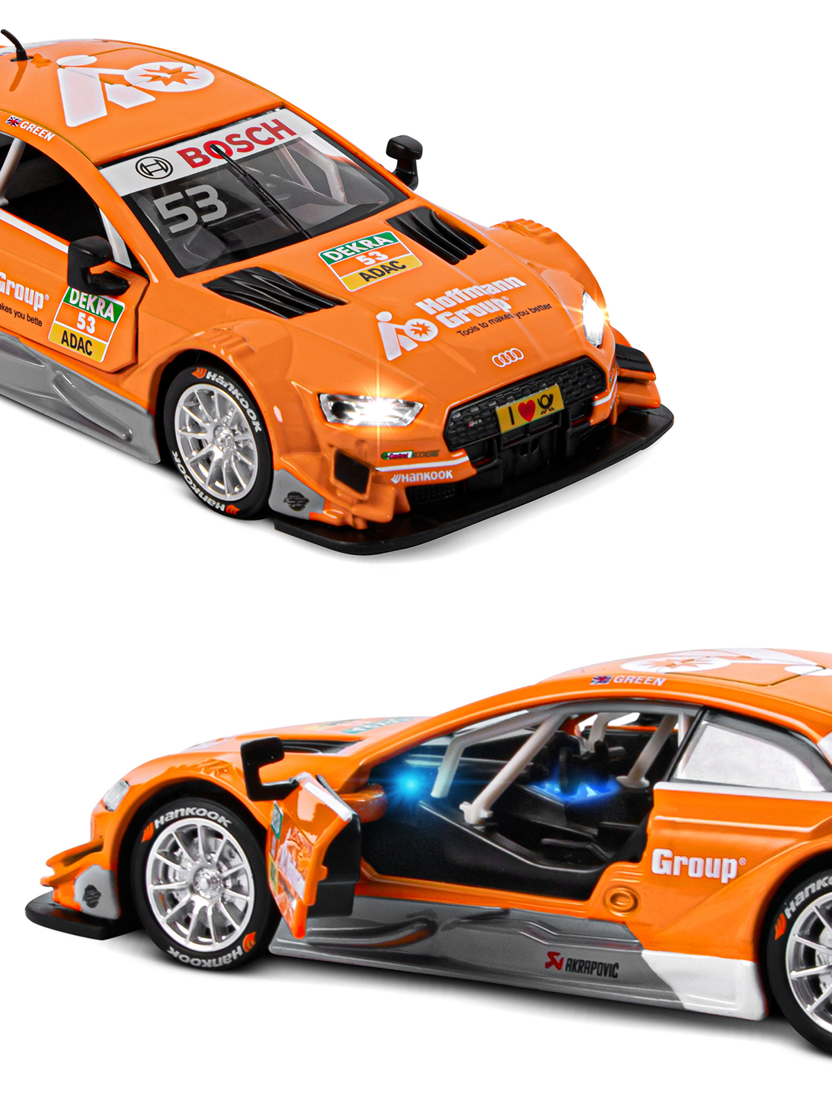 Автомобиль АВТОпанорама Audi RS5 DTM 1:32 JB1251323 - фото 8