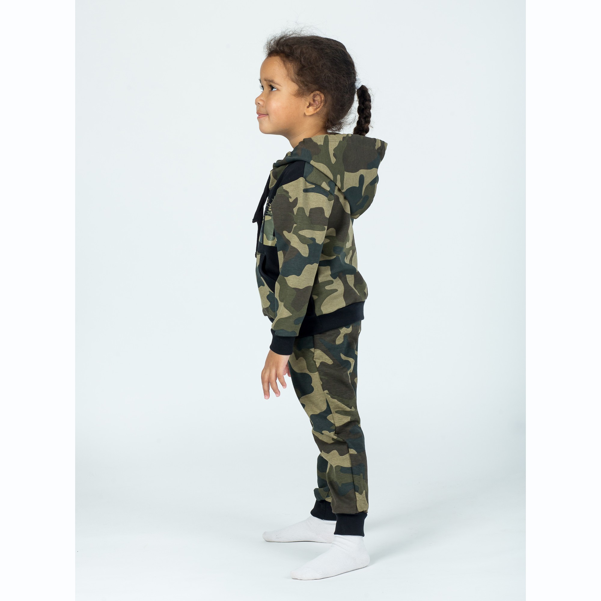 Костюм спортивный KiMMi Baby КБ-1308747 хаки черный лес - фото 10