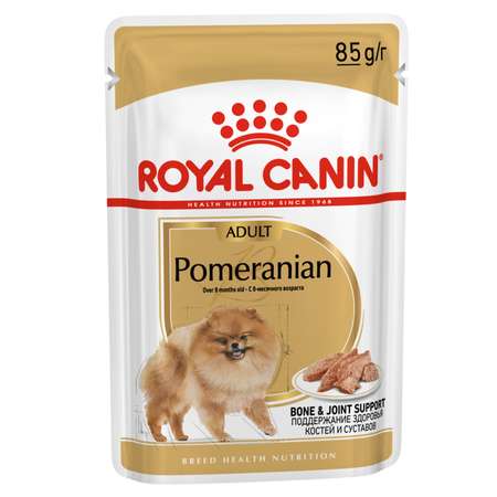 Корм для собак ROYAL CANIN породы померанский шпиц паштет пауч 85г