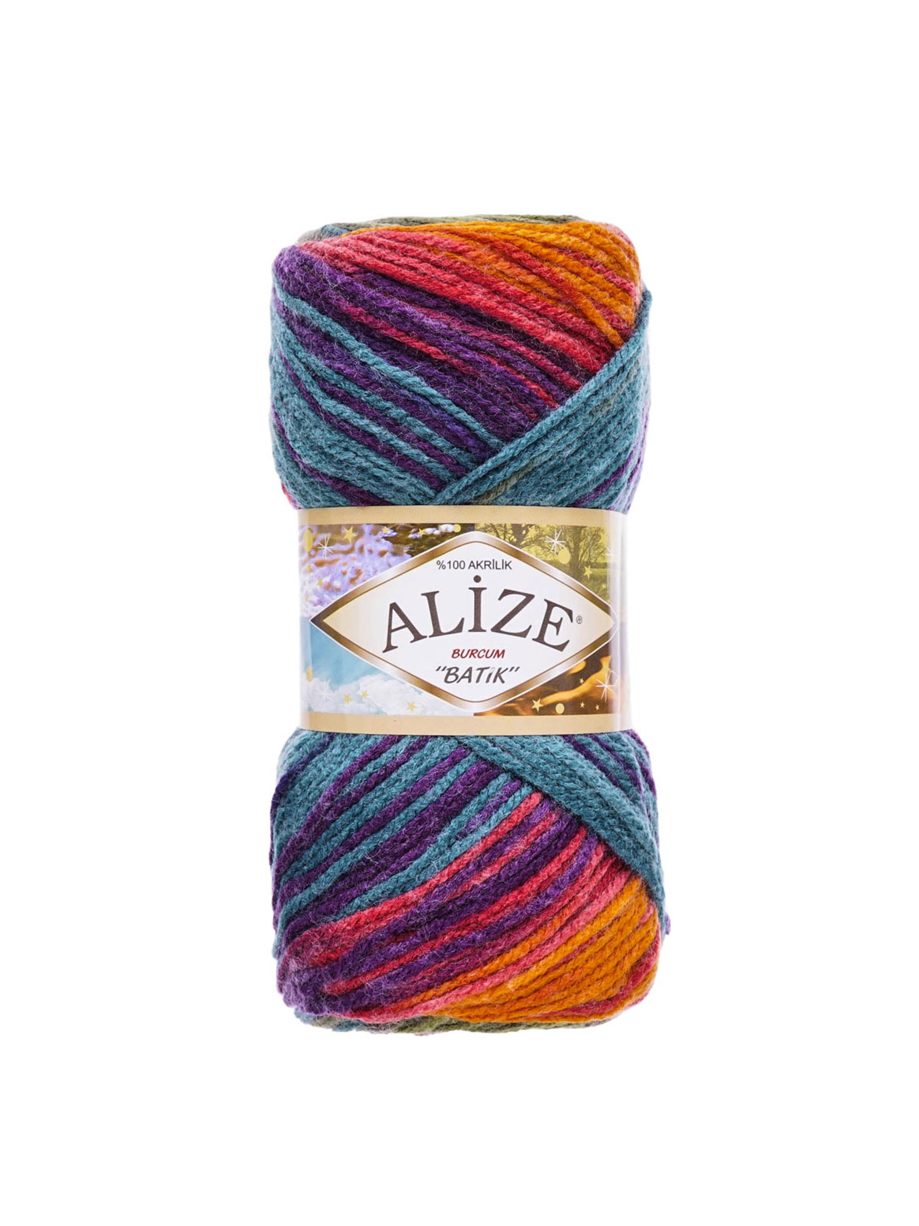 Пряжа Alize для вязания Burcum Batik 100 гр 210 м 5 мотков 4827 секционный - фото 4