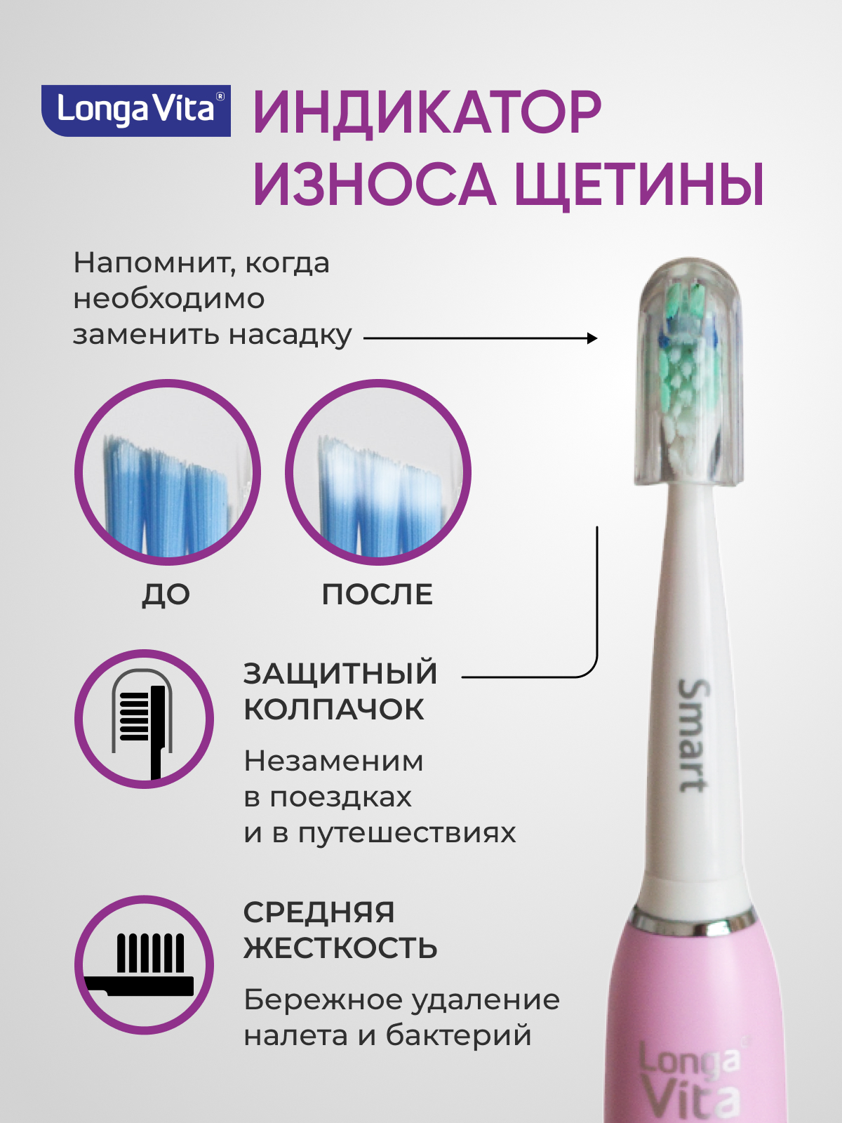 Зубная щетка электрическая LONGA VITA - фото 6
