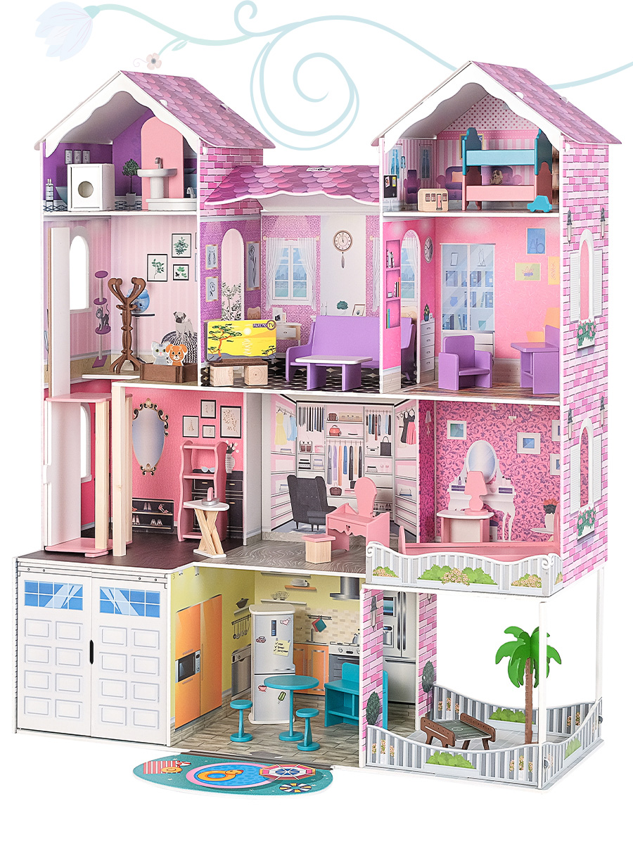 Домик для кукол PAREMO 134 см с мебелью PD318-17 - фото 13