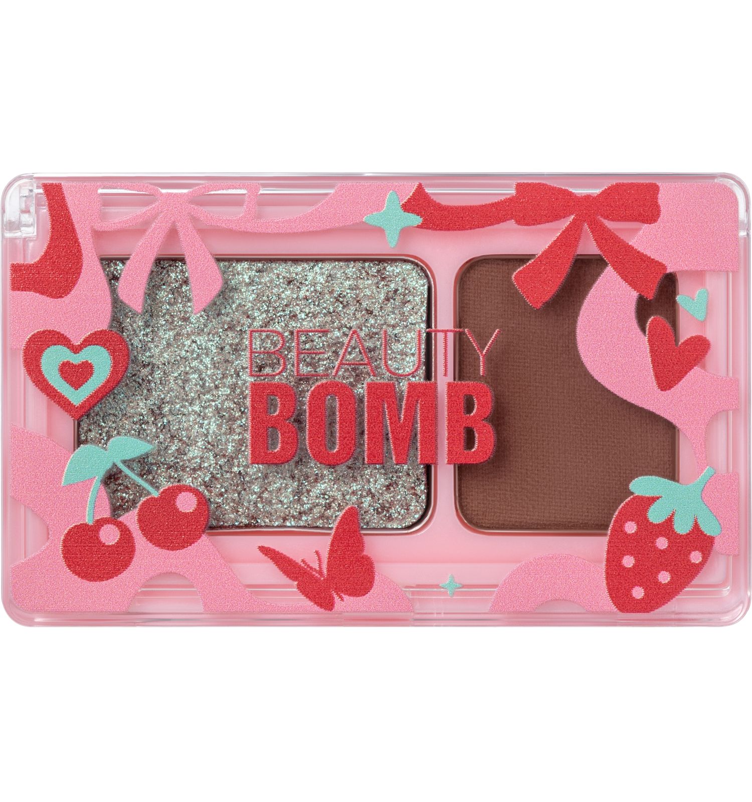 Палетка теней для век Beauty Bomb Double Eyeshadow Palette двойная 02 матовые и сияющие оттенки 3.4г - фото 1