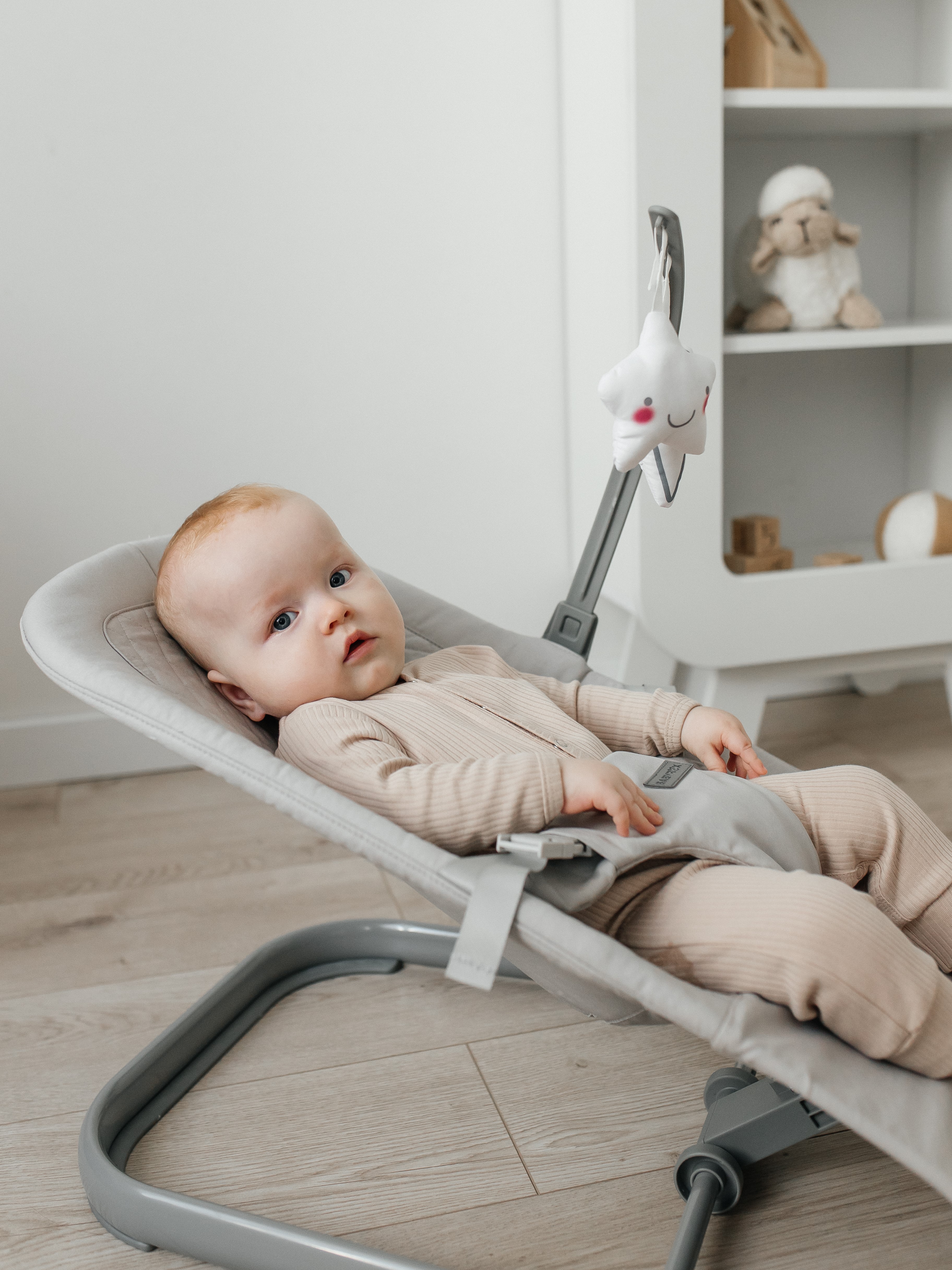 Шезлонг BabyRox Comfort серый - фото 6