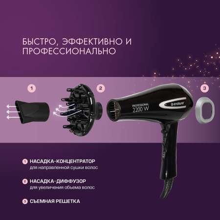 Фен для волос ENDEVER Aurora-474