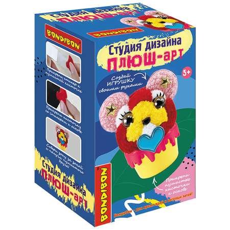 Набор для творчества Bondibon аппликация Плюш арт Мишка фигурка