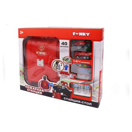 Парковка Funky Toys Пожарная станция многоуровневый