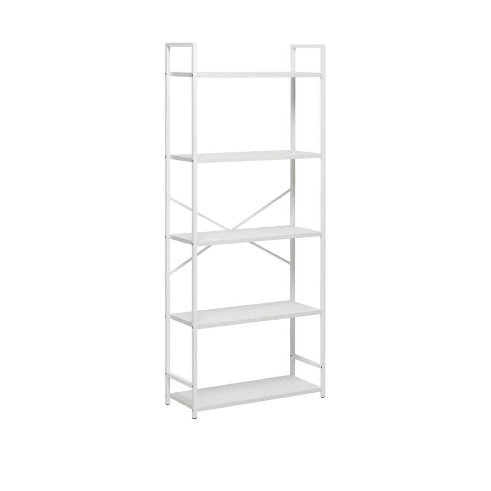 Стеллаж Leset Стилвуд 25 широкий 5 полок Белый/Белый - фото 1