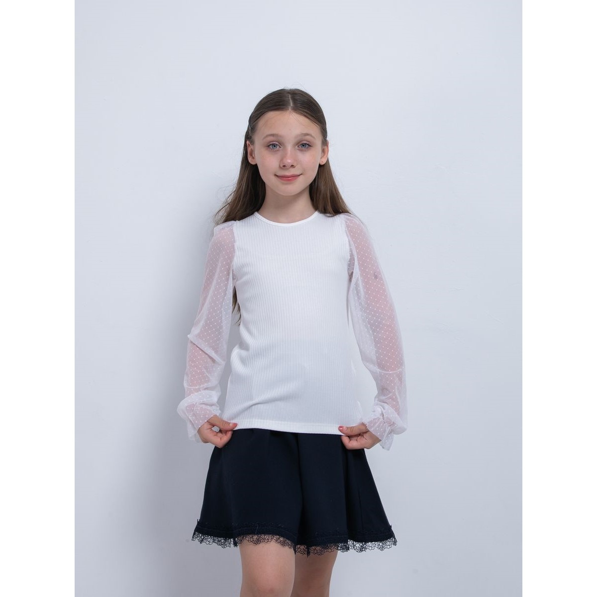 Блузка M-BABY MB-7019/молочный/ромбики - фото 6