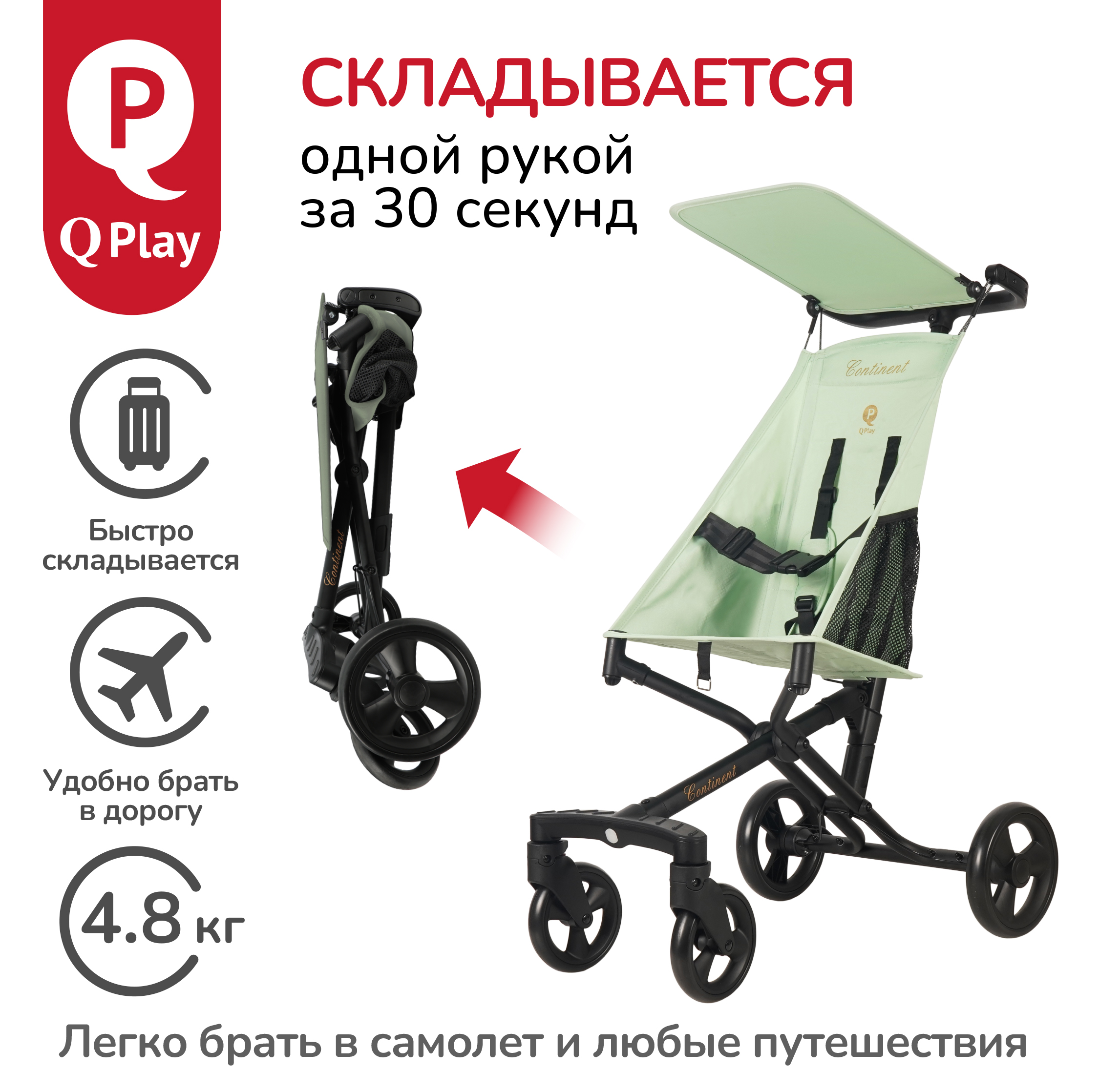 Коляска прогулочная QPLAY - фото 3