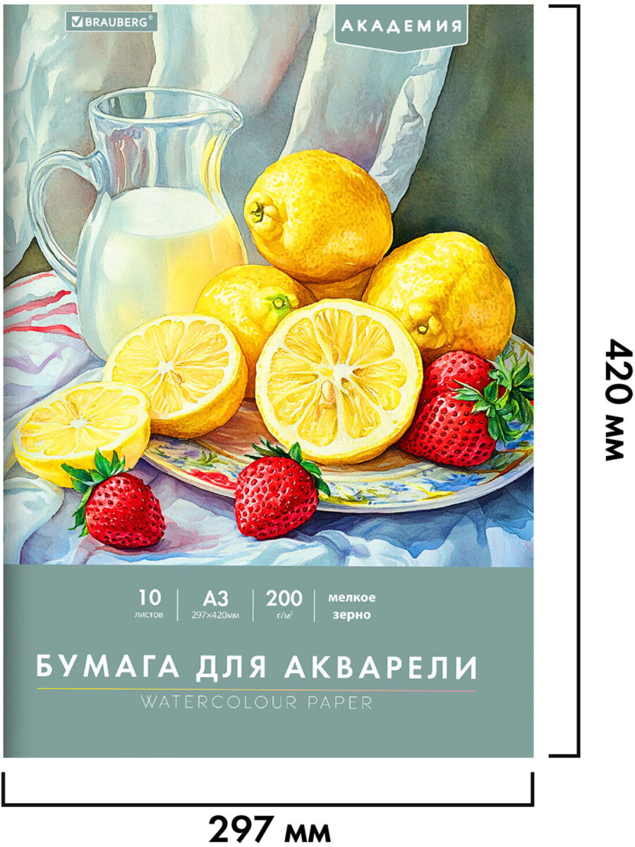 Художественная бумага Brauberg 10 лист. - фото 9