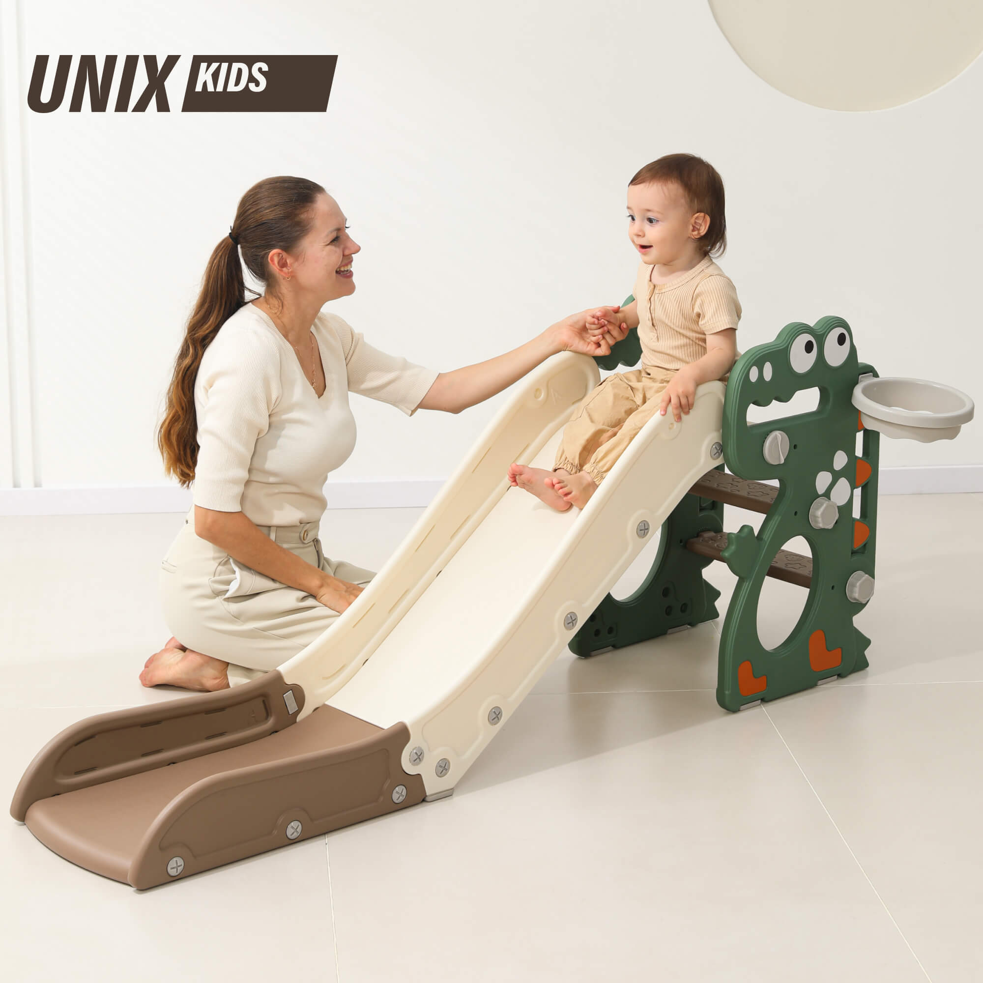 Горка UNIX Kids Dino Small Green - фото 1