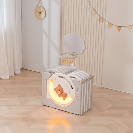 Манеж UNIX Kids deLuxe Grey