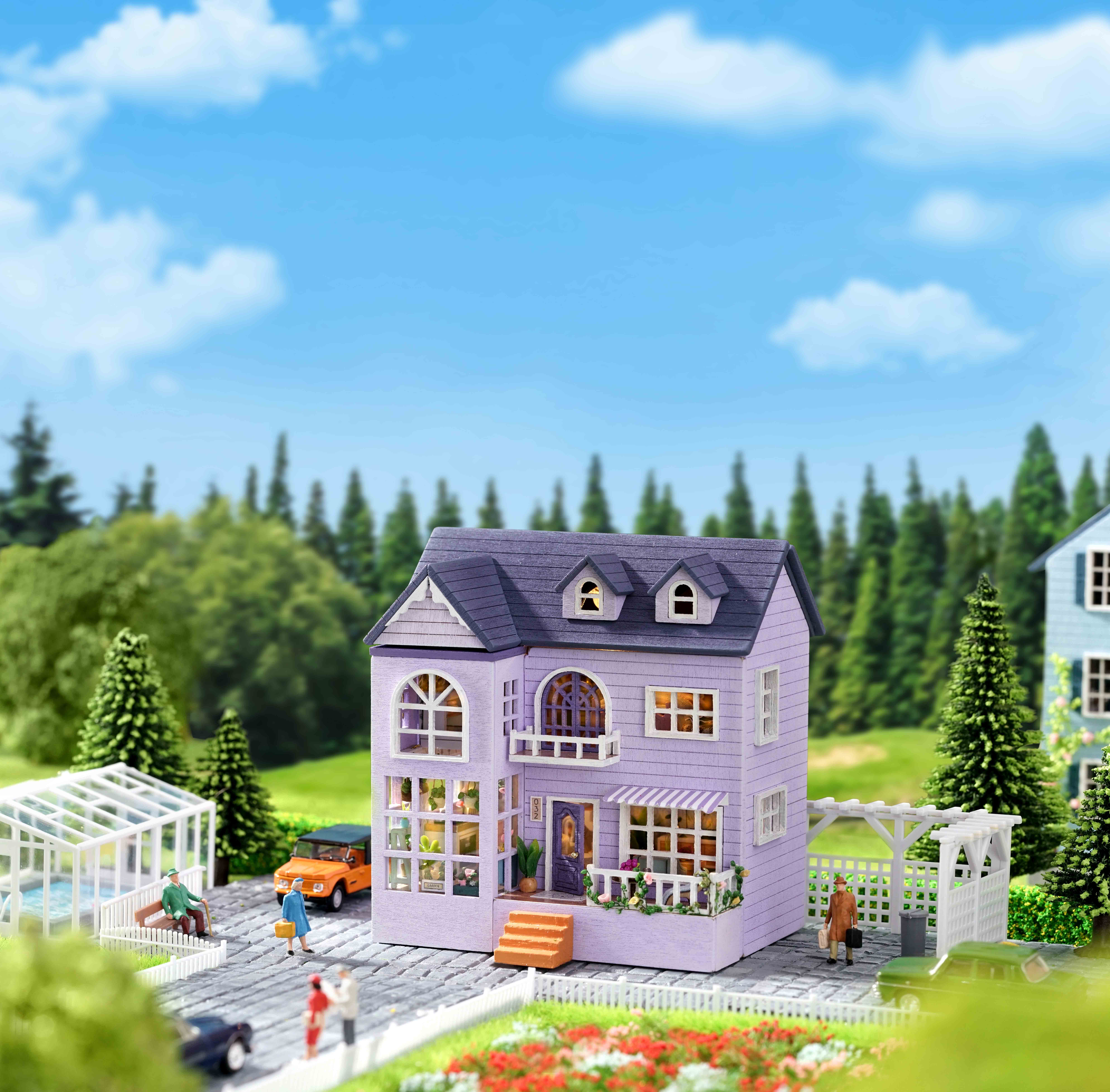 Конструктор Yarvita DIY House Лиловые мечты деревянный - фото 10