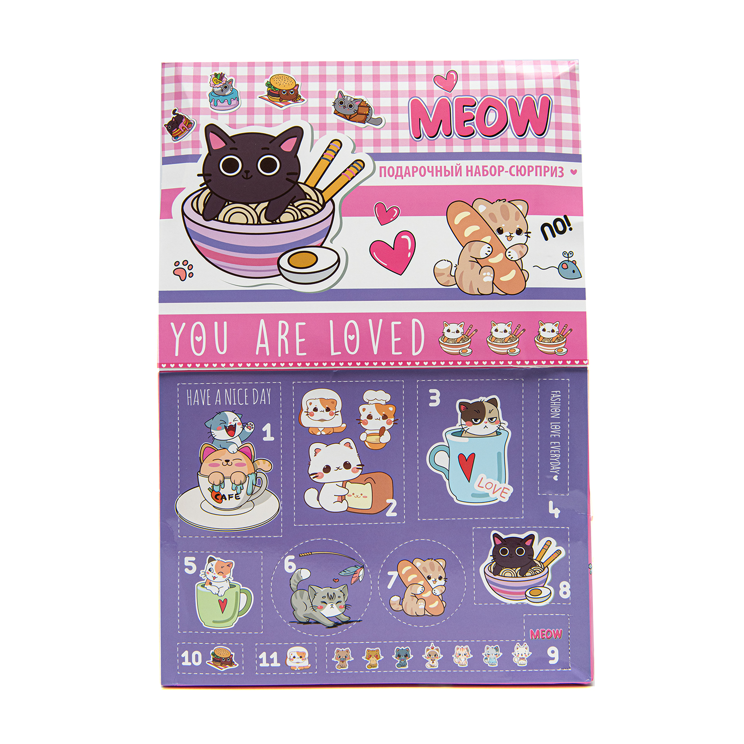 Набор канцелярский Erhaft Котик 11 предм. - фото 2