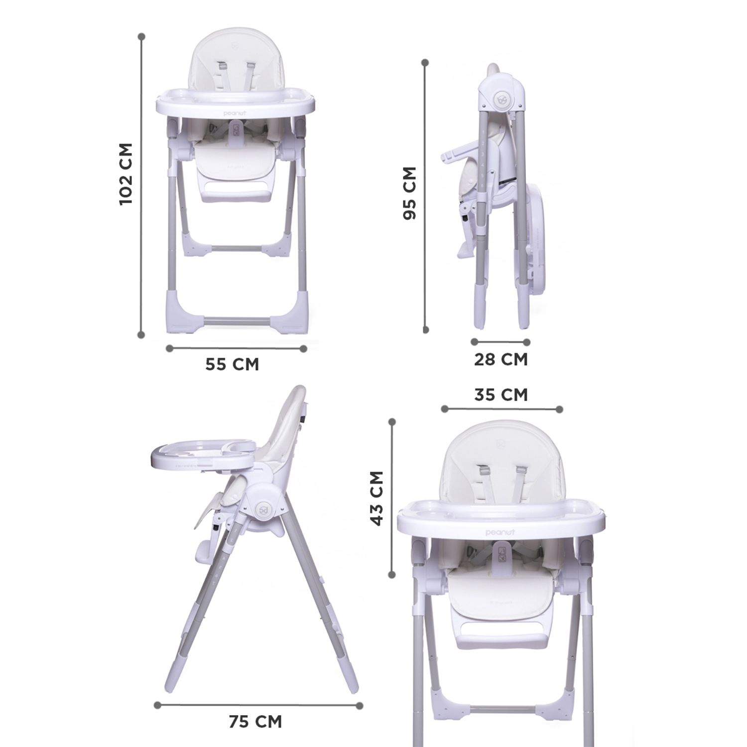Стульчик для кормления BabyCare Peanut классический - фото 7