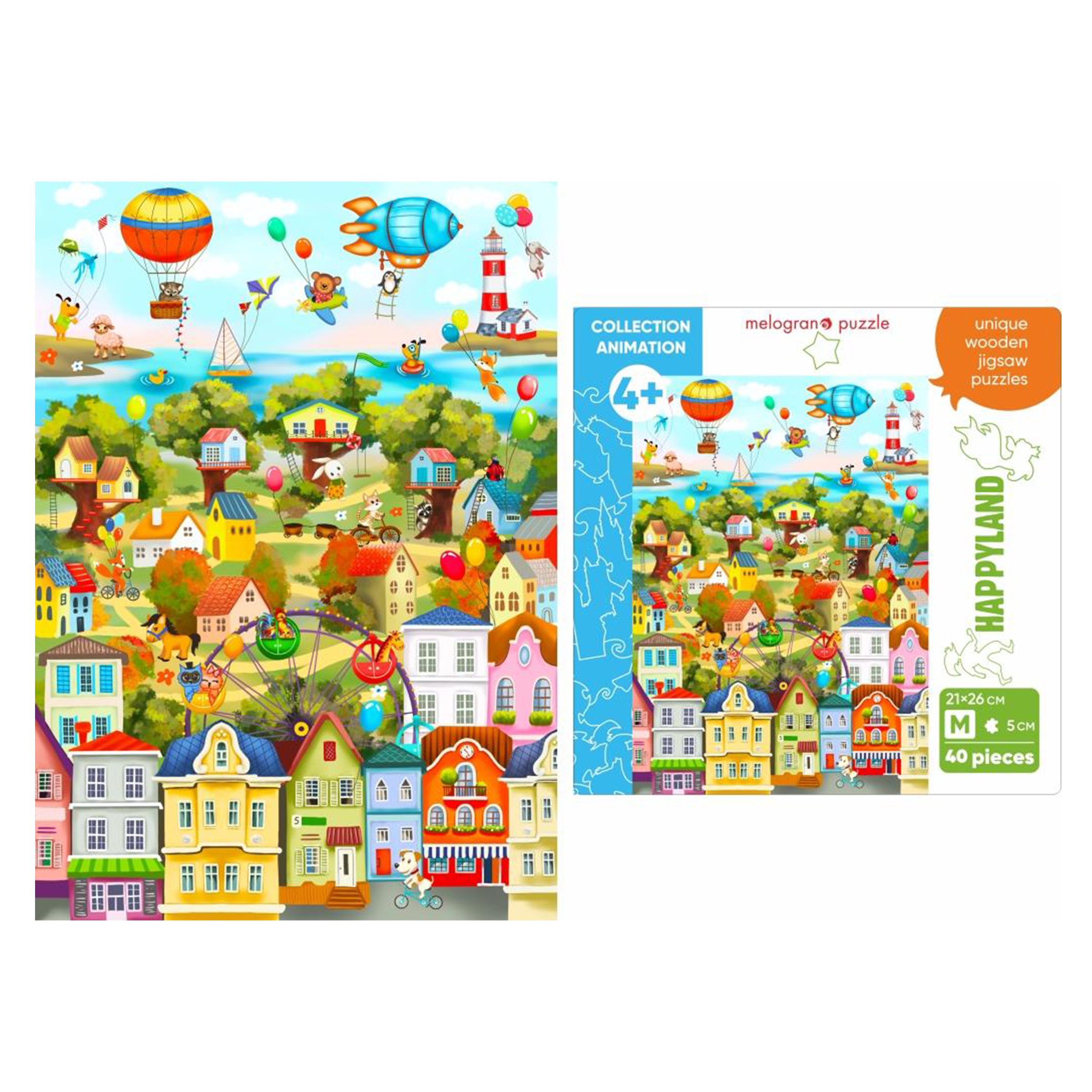 Пазл 1TOY Город счастья деревянный - фото 4