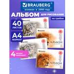 Альбом Brauberg А4 40 лист. 4 шт.