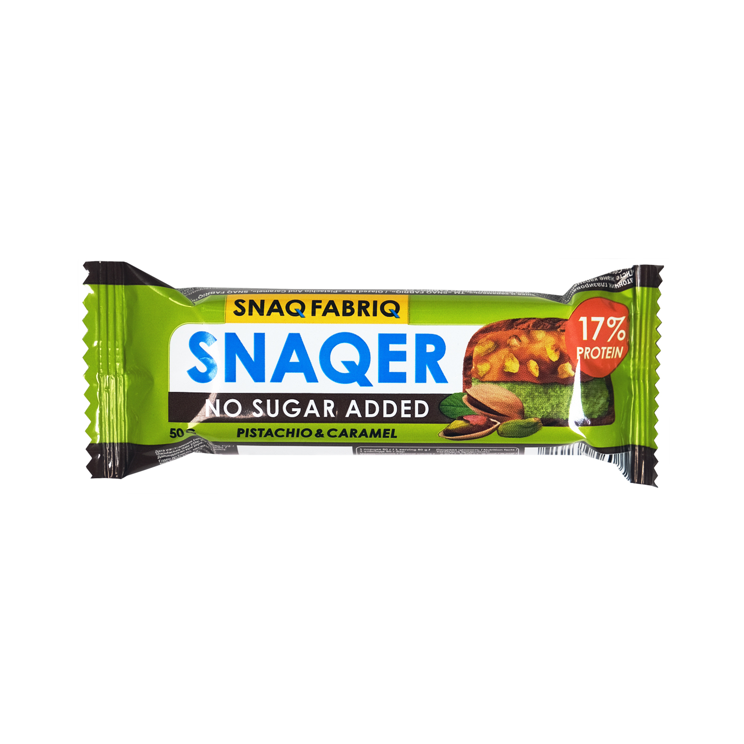 Батончик глазированный Snaq Fabriq фисташка и карамель 50г - фото 1