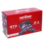 Игровая приставка для детей Retro Genesis Mix 8+16Bit + 470 игр AV 2 проводных джойстика