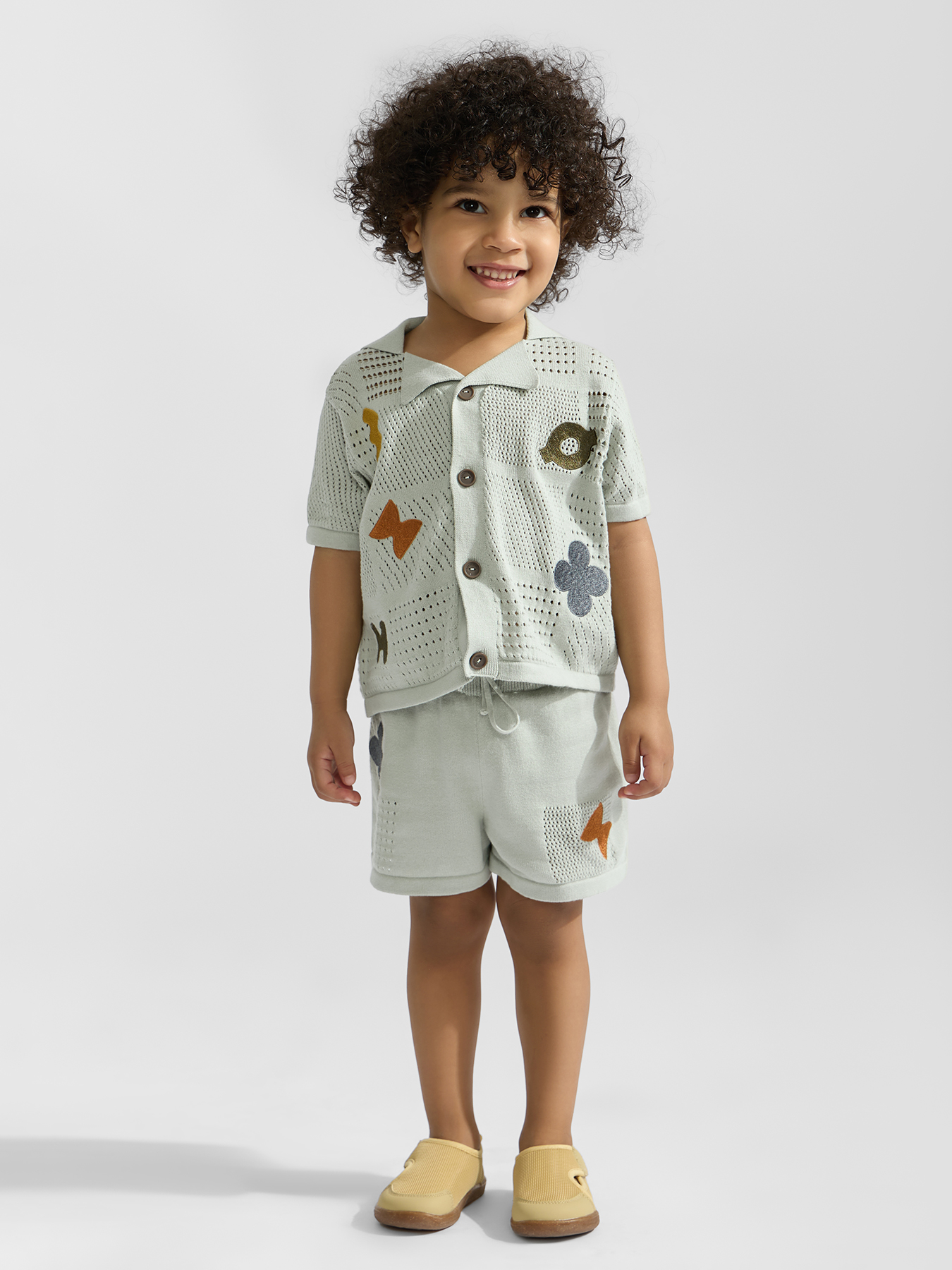 Рубашка и шорты Happy Baby 88599-1_light-olive - фото 1