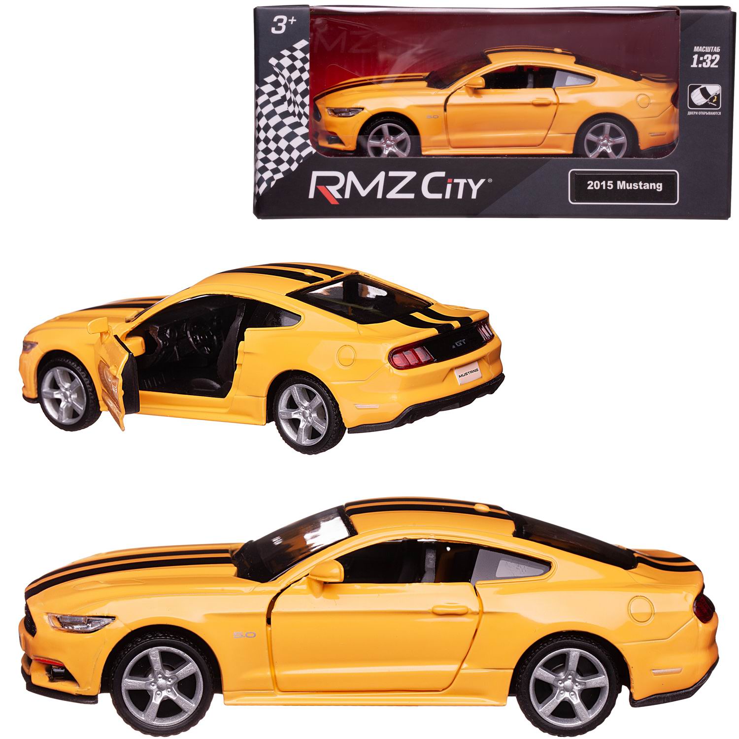 Автомобиль Uni-Fortune Ford 1:32 554029C-YL - фото 3
